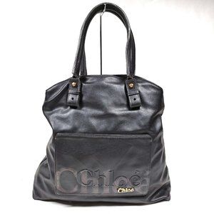 Chloe Black Leather Tote Bag